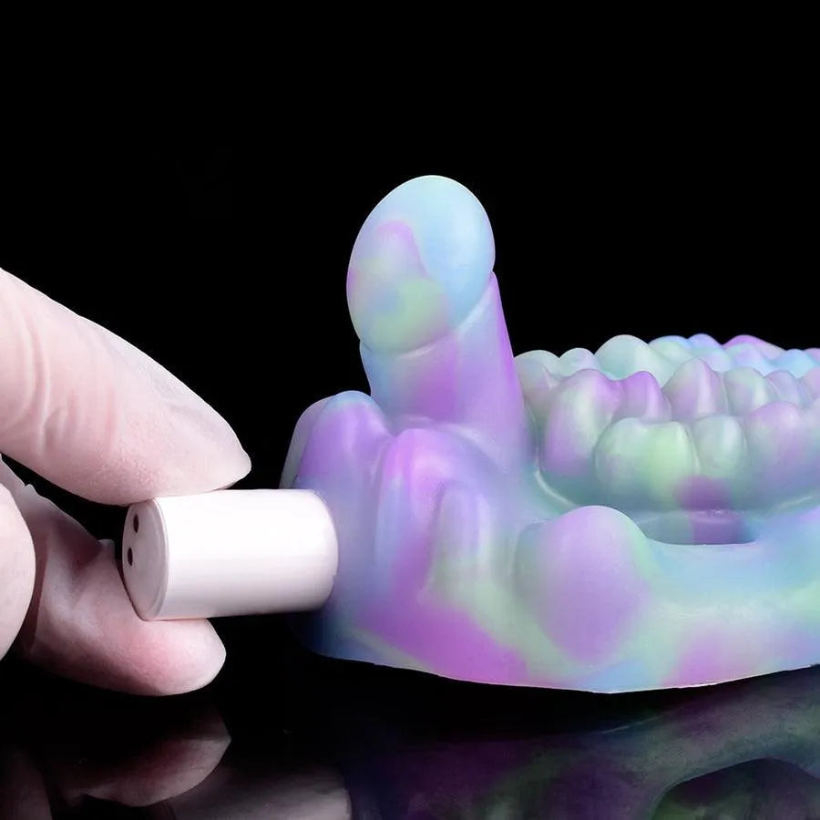 Wireless Glowing Silicone Strapon Grinder Sex Toy