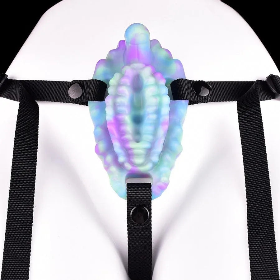 Wireless Glowing Silicone Strapon Grinder Sex Toy