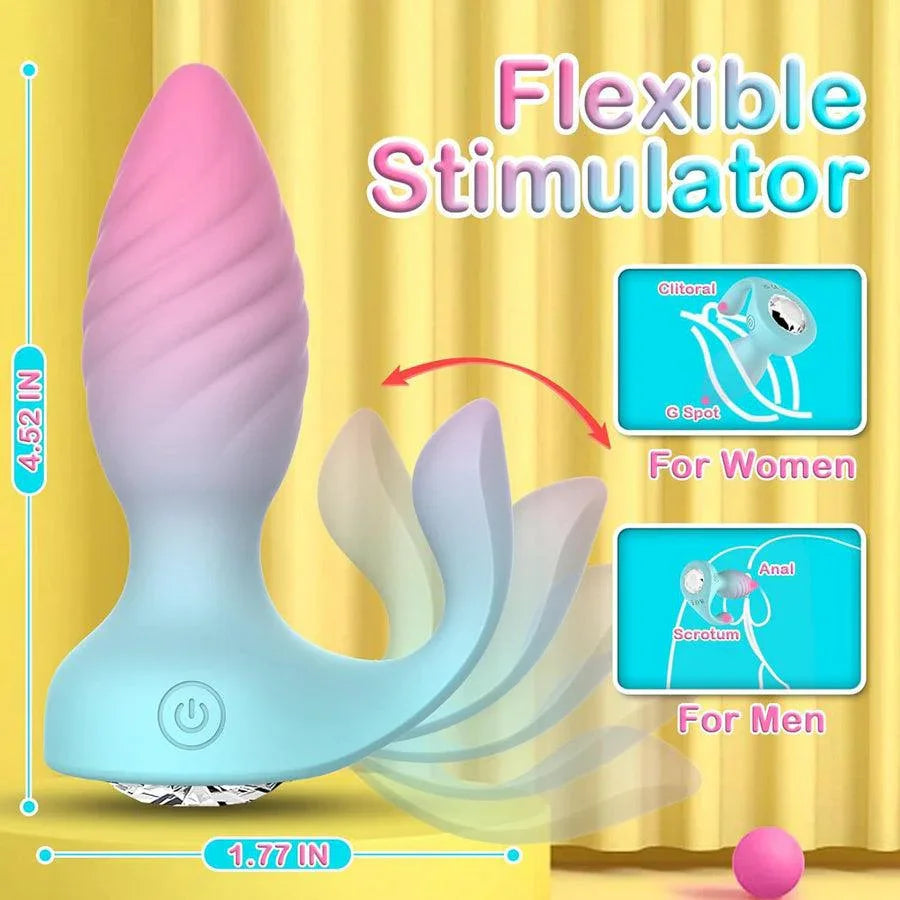 Crystal Vibration Butt Plug with Remote Control anesidora Crystal Vibration Butt Plug with Remote Control anesidora